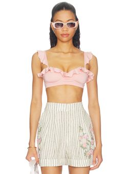 Agua Bendita - Margot Women's Underwire Lace-Up Bikini Top Pink