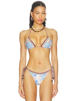 Agua Bendita - x REVOLVE Women's Padded Halter Neck Bralette Bikini Top Aqua