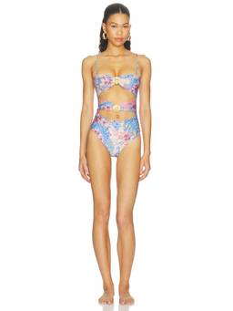 Agua Bendita - x REVOLVE Taby Women's Cut-Out Hardware One-Piece Swimsuit Blue