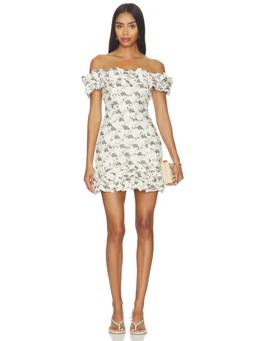 Agua by Agua Bendita - Jardin Anhelo Women's Off-Shoulder Ruffled Mini Dress Multi-Color