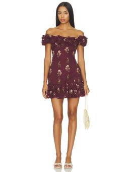 Agua by Agua Bendita - Jardin Noche Women's Off-Shoulder Ruffled Mini Dress Multi-Color