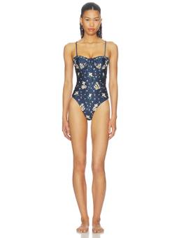 Agua by Agua Bendita - Ebano Women's Underwire Front Tie One-Piece Swimsuit Multi-Color