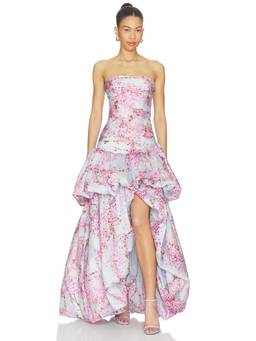 Aje - Ambrose Women's Strapless Bubble Hem Gown Pink