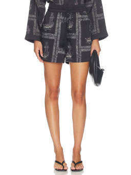 ALLSAINTS - Lettie Women's Drawstring Satin Shorts Black