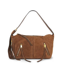 ALLSAINTS - Jean Rey Suede Leather Shoulder Bag Brown
