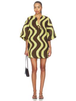 Alemais - Frankie Women's Printed Linen Mini Dress Yellow