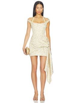 Alemais - Paula Women's Jacquard Draped Mini Dress Cream