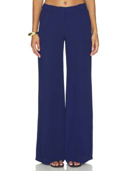 Amanda Uprichard - Saddler Women's Wide-Leg Crepe Palazzo Pants Navy Blue