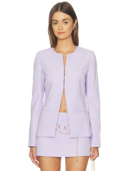 Amanda Uprichard - Capria Women's Tailored Hook & Eye Regular Blazer Lavender