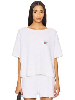 American Vintage - Atubay Women's Graphic Logo Relaxed Crew Neck T-Shirt Off White
