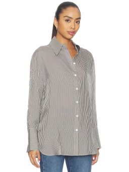 ANINE BING - Bridget Women's Striped Button-Down Shirt White