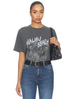 ANINE BING - Cade Surfer Women's Graphic Print Crew Neck T-Shirt Washed Black