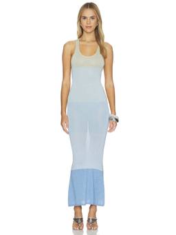 Asta Resort - Anabell Women's Sleeveless Racer Back Maxi Dress Blue