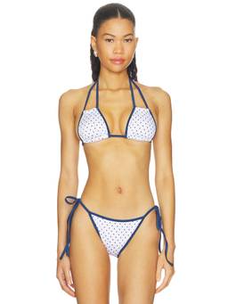 Asta Resort - Stella Women's Halter Neck Self-Tie Bikini Top Navy Blue