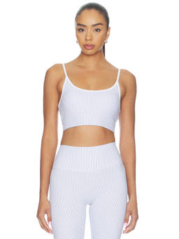 Astoria - Layered Women's Removable Pads Stretch Jersey Sports Bra Blue