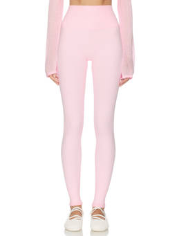 Astoria - Y2k Script Women's High-Waist Stretch Leggings Pink