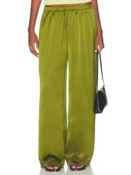 Artless Forever - x REVOLVE Rowe Women's Elastic Waist Lace Trim Palazzo Pants Olive