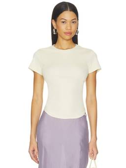 Artless Forever - Crawford Women's Ribbed Jersey Crew Neck T-Shirt Cream