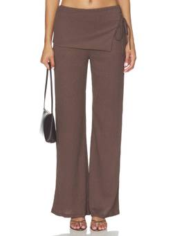 ASTR the Label - Kyara Women's Wide-Leg Side Tie Palazzo Pants Truffle