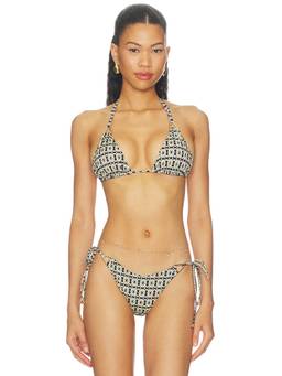Away That Day - Gili Women's Padded Halter Neck Bikini Top Navy Blue