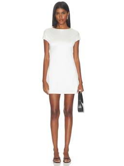 Amelie Teje - Beinvenue Women's Open Back Satin Mini Dress White