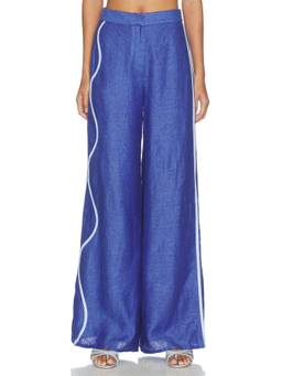 AZULU - Women's Wide-Leg Palazzo Pants Deep Sea Blue