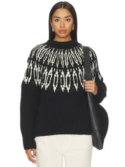 Altuzarra - Coleman Women's Fair Isle Knit Pullover Sweater Black
