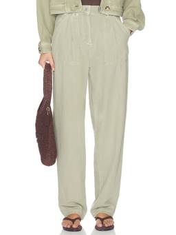 ba&sh - Raja Women's High-Waisted Straight-Leg Trousers Beige