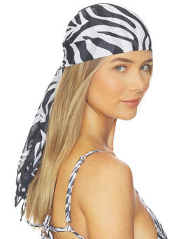 Bananhot - Zebra Print Women's Jersey Head Scarf Savannah
