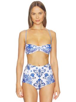 Bananhot - Don Women's Unpadded Adjustable Strap Bikini Top Blue