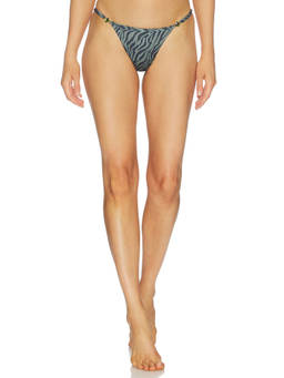 Bananhot - Prima Women's Cheeky Cut Elastic Waist Bikini Bottom Green