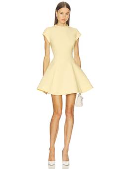 Bardot - Beckett High Neck Women's Cap Sleeve Mini Dress Yellow