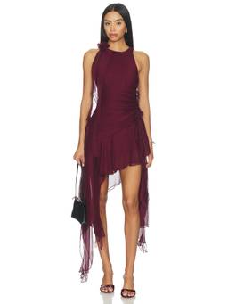 Bardot - Ivana Women's One Shoulder High-Low Mini Dress Purple