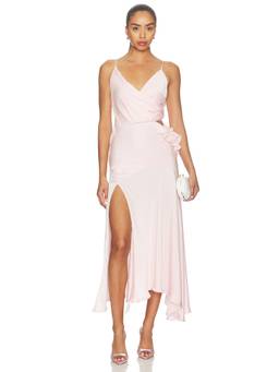 Bardot - Sorrel Women's Ruffled Mock Wrap Maxi Dress Pink