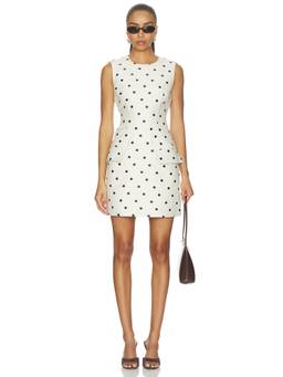Baum und Pferdgarten - Amayah Women's Polka Dot Sleeveless Mini Dress Cream