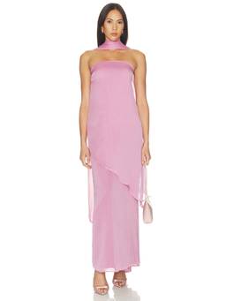 Baobab - El Women's Strapless Chiffon Maxi Dress Pink