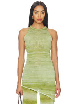 Baobab - Mela Set Women's Sleeveless Asymmetric Hem Top Green