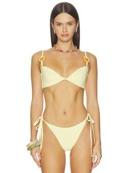 Baobab - Raffaela Women's Unpadded Adjustable Strap Bikini Top Yellow