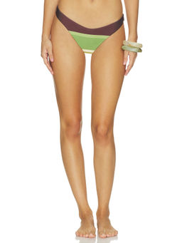 Baobab - Zoe Women's Pull-On Striped Bikini Bottom Yellow