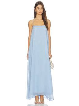 Bondi Born - Capri Silk Women's Sleeveless Cami Maxi Dress Blue