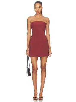 Bec + Bridge - Romee Strapless Women's Boned Bodice Mini Dress Maroon