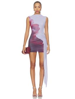 Bec + Bridge - Georgiana Women's Floral Print Draped Mesh Mini Dress Multi-Color