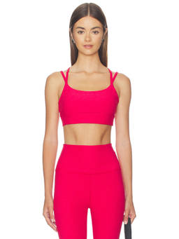 Beyond Yoga - Spacedye Women's Strappy Styled Back Sports Bra Red