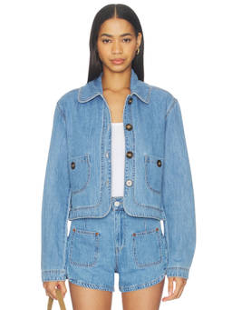 BLANKNYC - Lightweight Women's Button Front Denim Jacket Blue