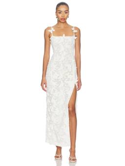 Blumarine - Macrame Lace Women's Sleeveless Bodycon Maxi Dress White