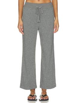 Bobi by Revolve - Comfort Waist Women's Drawstring Cropped Flared Culottes Charcoal