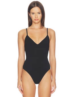BARELOOM - Luna Women's Deep V Modal Bodysuit Black
