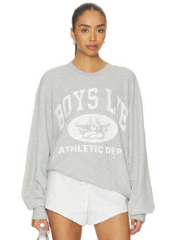 Boys Lie - Athletic Dept V3 Women's Oversized Graphic Crewneck Sweatshirt Grey