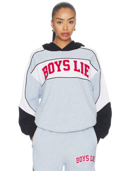 Boys Lie - Good Sport Women's Thermal Graphic Hooded Pullover Hoodie Blue