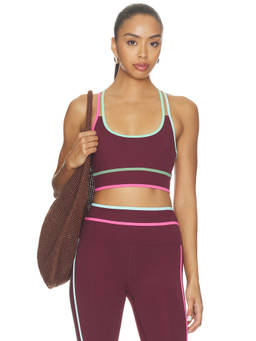 BEACH RIOT - Anari Women's Removable Pads Racerback Sports Bra Raspberry Bloom